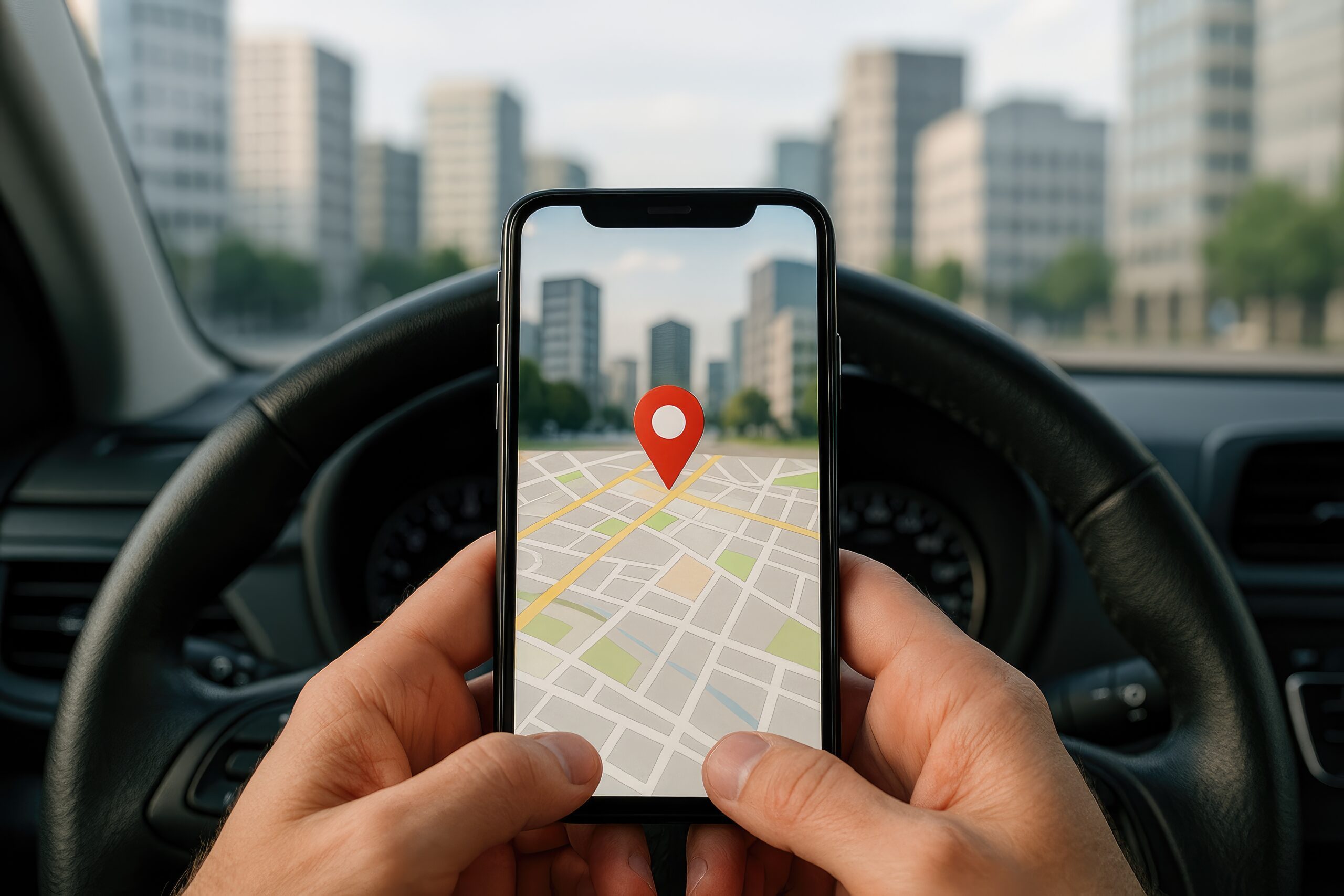gps-navigation-smartphone-while-driving-city